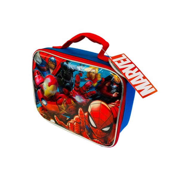 Marvel Spider-Man Iron Man Insulated Lunch Bag School Lunch Box Tote NEW - Picture 2 of 4